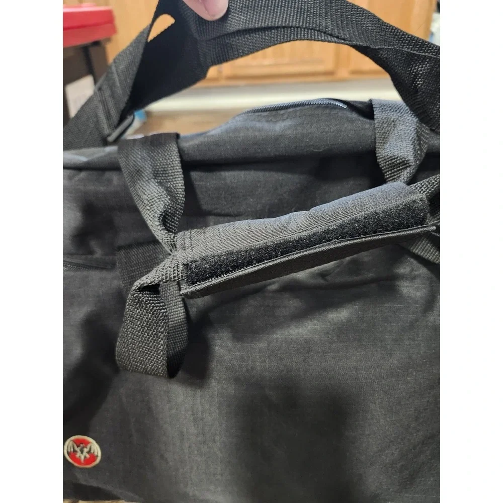 Baccardi Rum Travel Duffle Bag Black Red Ripstop 18 x 14 x 9 Promotional Promo